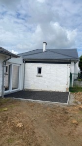 démolition ancienne terrasse en béton avant remplacement par une terrasse provisoire avant carrelage-phase 2